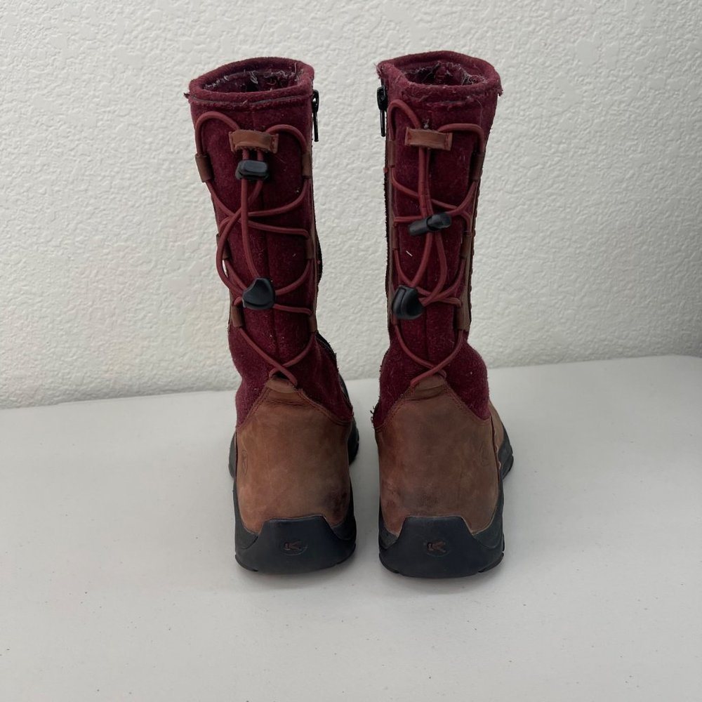 Keen Winthrop Leather Side Zip Insulated Winter Snow Boots 5379-MBRN Womens 7.5 - Picture 3 of 8
